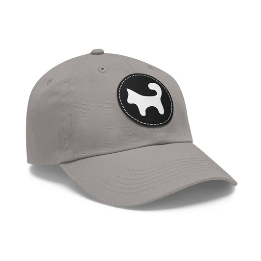 grey Hat with Leather Patch