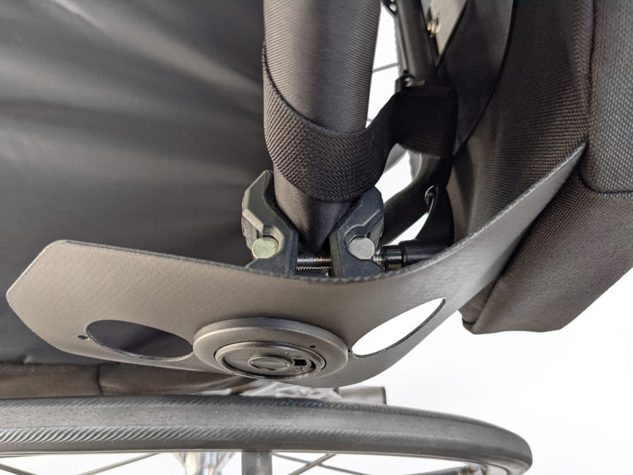 Wheelchair backpack attachment