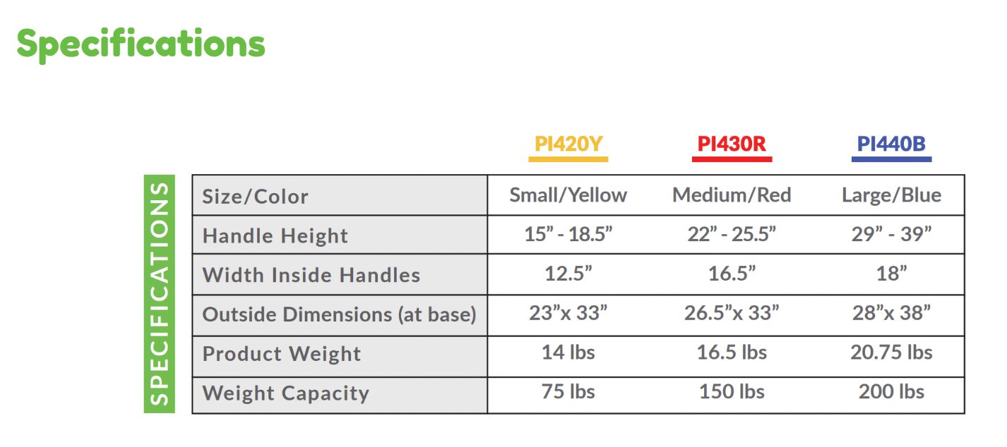 Pivot Gait Trainer specs