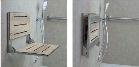 Shower Seat -BELLA Faux Weathered Teak