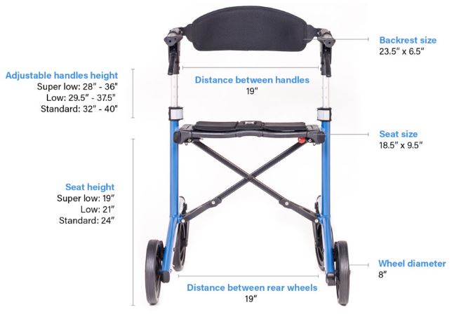 escape rollator specs