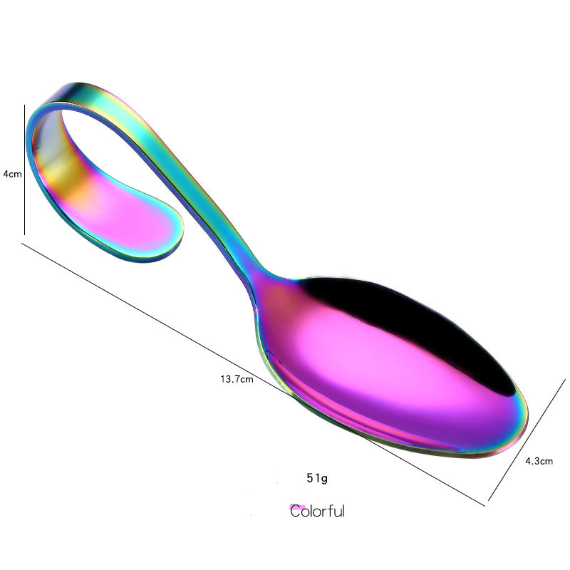 multi colored Stainless steel serving spoon with dimensions