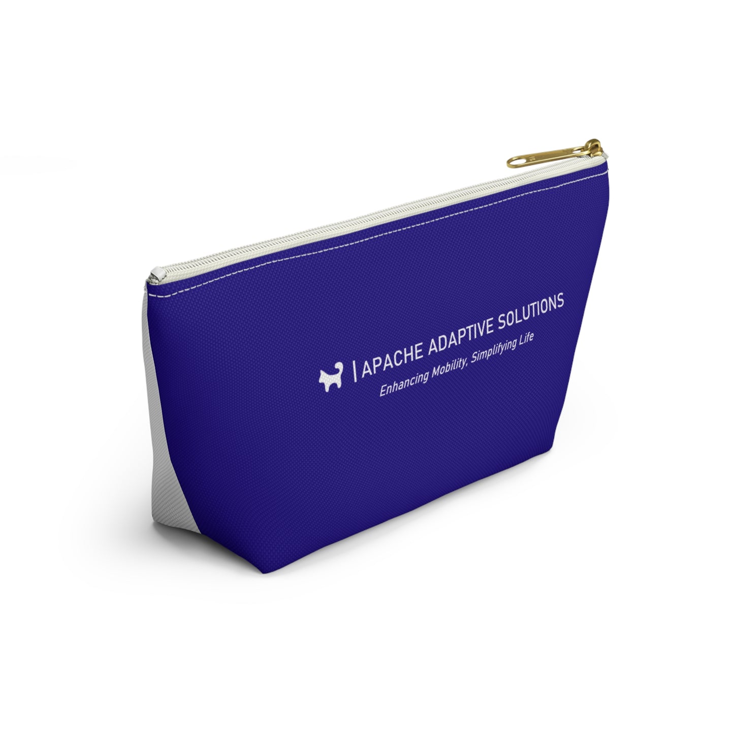 Accessory Pouch back with slogan "apache adaptive solutions, enhancing mobility, simplifying life." diagnal view