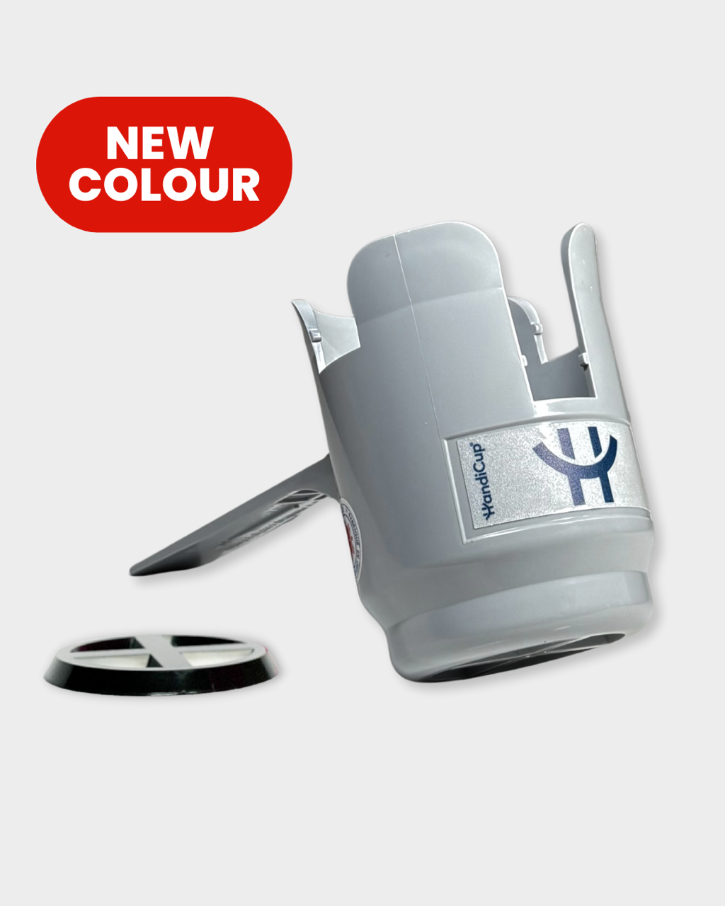 wheelchair cup holder in the color grey