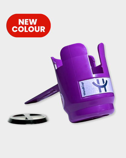 wheelchair cup holder in the color purple