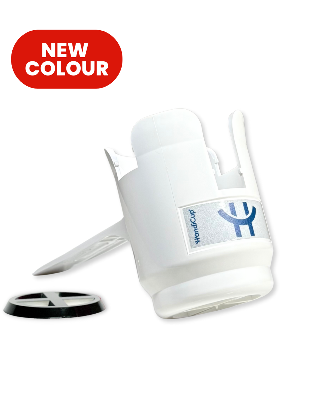 wheelchair cup holder in the color white