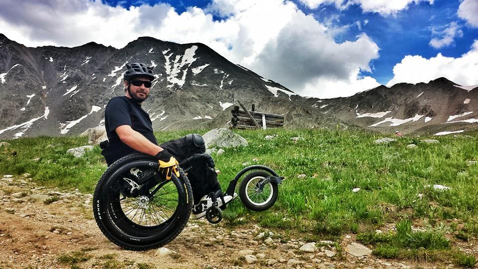 FreeWheel Wheelchair Attachment on a rocky trail