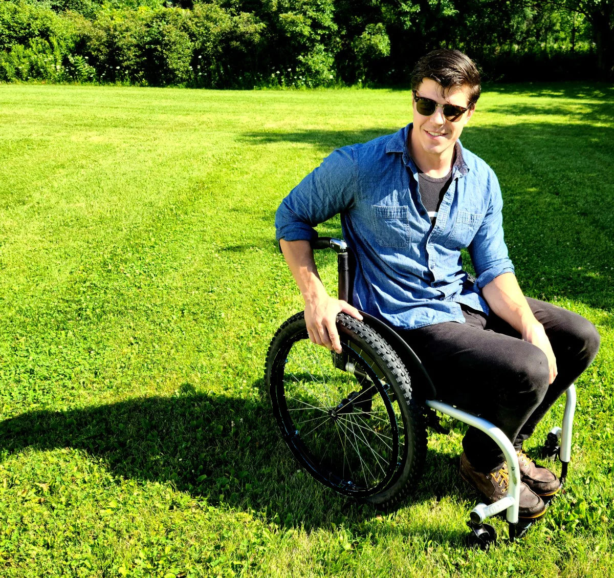SUMO Wheelchair Wheels in grass