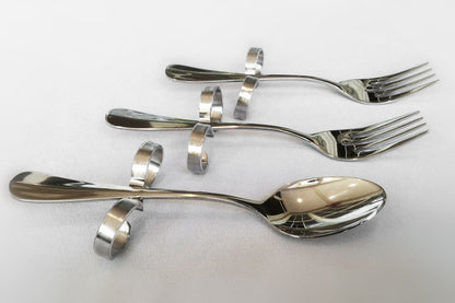 Adaptive Silverware Set, spoon, 2 forks
