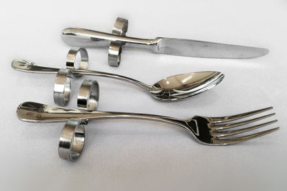 Adaptive Silverware Set, fork spoon, butter knife